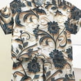 thumbnail image 7 of Nwiuh Boy Shorts Sets Hawaiian Outfit Kid Floral Short Sleeve Shirt Top+shorts Suits(Beige, 9-10 Years), 7 of 7