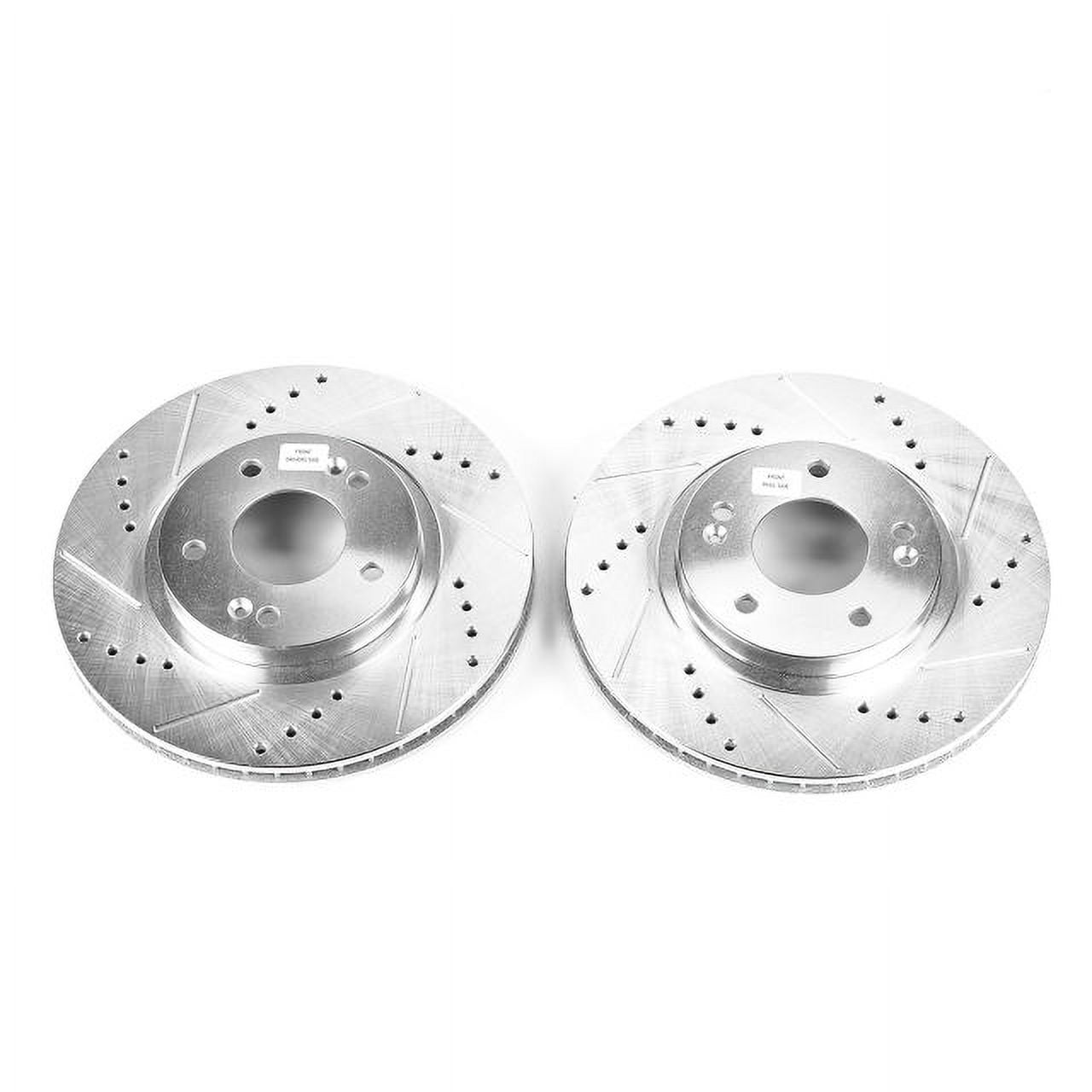 Power Stop Front Pair of Drilled and Slotted Brake Rotors JBR948XPR