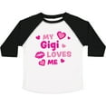 thumbnail image 3 of Inktastic Valentine's Day My Gigi Loves Me Hearts and Lips Boys or Girls Toddler T-Shirt, 3 of 5