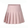 thumbnail image 4 of GXWEA Pink Skirt Girls White Skirt Girls Girls Pleated Mini Skirt High Waist Tennis School Uniform Skirts Pink 16-17 Years, 4 of 4