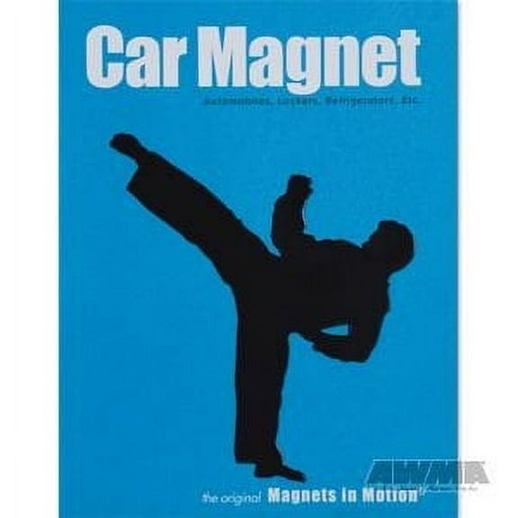 Martial Arts Magnet - Male Kicker Black