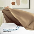 thumbnail image 4 of Luxurious Flat Sheet - 100% Egyptian Cotton, 500 Thread Count, 1 Piece Top Sheet, Extra Soft Bed Sheet, Breathable and Cooling Flat Sheet, Solid Taupe, Twin Size, 4 of 5