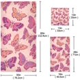 thumbnail image 2 of Coolnut Butterfly2 Bath Towels Soft Absorbent Bath Towels Bath Towel Set of 3 for Home Hotel Bathroom Decor, 2 of 6