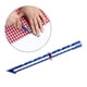 thumbnail image 3 of Calibrador de costura para máquina de coser, herramienta de calibre de tejido, regla de costura, girador de puntadas, desgarrador de puntadas de aluminio de 8" para medir dobladillos, Azul, 3 of 9