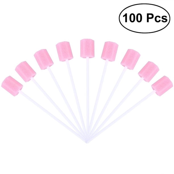 Hisopos De Esponja Hisopos De Esponja 100 unids/pack esponja desechable para el cuidado bucal esponja de limpieza dental con palo