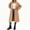 Camel, variant on Lapel Collar Double Breasted Women's Winter Elegant Coats Long Notched Pea Coat