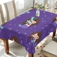 thumbnail image 4 of 54x54 Inch Tablecloth Polyester Square Tablecloth for Home Kitchen Dinner Decor Brown Hair Mermaid, 4 of 9