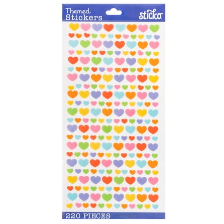 Sticko Tiny Multicolor Colorful Heart Flat Stickers, 440 Pieces c