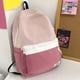 thumbnail image 4 of mochila escolar Bolso de lona para niñas Campus Casual Bag Color Clash para adolescentes estudiantes (rosa), 4 of 8