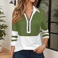 thumbnail image 2 of Hauts pour Femmes Chemises à Manches Longues Grande Taille Veste Imprimée Décontractée Fermeture Éclair Mode Automne avec Col Vêtements d'Automne pour Femmes T-Shirts Blouses, 2 of 5