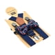 thumbnail image 2 of Conjunto de tirantes con pajarita para niños, tirantes elásticos, prácticos tirantes de esmoquin para niños Marina de guerra, 2 of 9