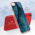 thumbnail image 2 of Slim Case for iPhone SE 2022 Compatible with MagSafe Wireless Charging Case, Marble Pattern Slim Lightweight Soft Silicone Shockproof Non-Yellowing Protective Cover for iPhone SE 2022, Green, 2 of 6