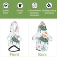 thumbnail image 6 of Fotbe Turtle and Sea Life Print Small Dog Sweater Hoodies Pet Grey Hooded Soft Fleece Sweatshirts with Pocket Fall Winter Puppy Cat Sweaters Warm Clothes-Small, 6 of 7