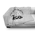 thumbnail image 3 of Food Soft Flannel Fleece Blanket, Mexican Taco Typography with a Veggie Filled Tortilla Doodle Traditional Cuisine, Cozy Plush for Indoor and Outdoor Use, 50" x 60", Black and White, by Ambesonne, 3 of 6