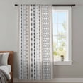 thumbnail image 3 of Boho Aztec Sheer Curtains 84 Inches Long, Ethnic Brown Strips Geometric Tribal Rustic Light Filering Curtains, Breathable Simi Curtain Privacy Drapes for Living Room Bedroom Window Treatment, 3 of 9
