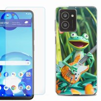 For HMD Vibe Shockproof Phone Case Cover with Tempered Glass Screen Protector, by OneToughShield - Frog Guitar