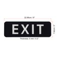 thumbnail image 2 of Uxcell 9"x3" EXIT Sign Acrylic Self Adhesive Door Sticker Wall Mounting Sign Black, 2 of 5