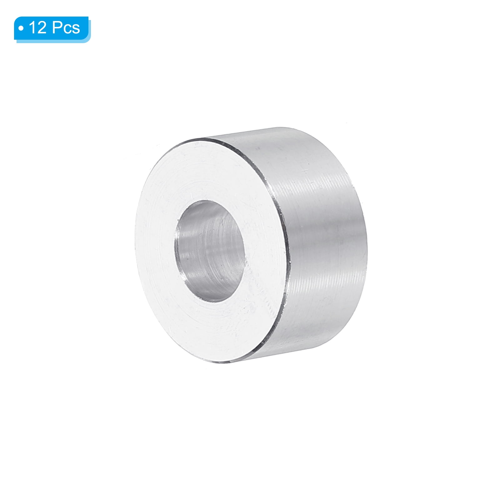 M8 Aluminum Spacers, 12 Pcs Metal Spacers Aluminum 8.5mm ID x 20mm OD x 10mm L Aluminum Spacer Screw Standoff Round for 5/16 or M8 Screw Bolts