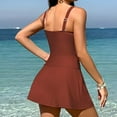thumbnail image 4 of Bikini Set Swimwear,Women Two Piece Tankini Swimsuits With Skirt Vintage High Waisted Bathing Suits Push Up Swimdress Features:,Sexy One Piece Swimsuit for Women(Size:3XL), 4 of 8