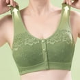thumbnail image 5 of SMihono Daisy Bras for Older Women Front Closure Push Up Bras for Women No Underwire Plus Size Front Button Sports Bras Green 38/85, 5 of 6