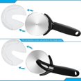 thumbnail image 2 of Pizza Cutter Wheel, Quality Stainless Steel Pizza Wheel, Super Sharp Pizzar Slicer With Non Slip Handle And Protective Cove, Food Grade Kitchen Tool, 2 of 5
