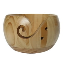Wooden Woven Bowl B, Yarn Bowl Organizer Wood Storage Portable Holder Handmade for Knitting Crochet
