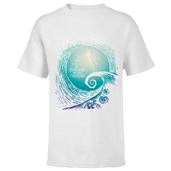 Disney Nightmare Before Christmas Jack Movie Logo - Short Sleeve T-Shirt for Kids -Customized-White