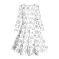 thumbnail image 5 of WEAIXIMIUNG Robes Blanches Courtes Fluides Diy Imprimées pour Enfants et Filles 6-7 Ans, 5 of 5