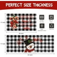 thumbnail image 3 of Buffalo Plaid Snowman Christmas Kitchen Rugs and Mats Set 2 Piece for Floor, Let It Snow Xmas Winter Holiday Non Skid Low-Profile Sink Rug Mat Decorations for Home Kitchen 18"x48"+18"x30", 3 of 6