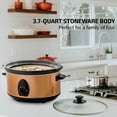 thumbnail image 6 of OVENTE Electric Slow Cooker 3.7 Quart with 3 Temperature Settings, Dishwasher Safe Removable Ceramic Pot & Tempered Glass Lid, Portable Multicooker Soup Maker and Mulled Wine Warmer, Copper SLO35ACO1, 6 of 10