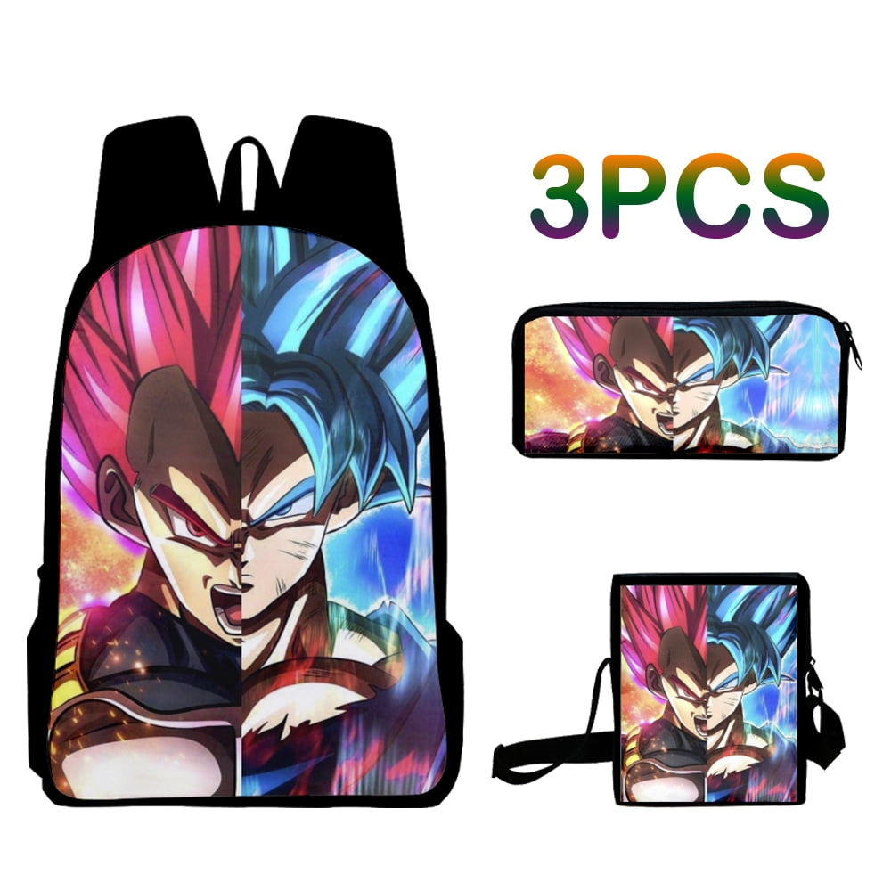 3pcs/Set Dragon Ball Z Son Goku Anime School Bags Backpacks Kids