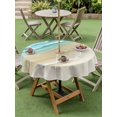 thumbnail image 3 of Outdoor Tablecloth with Umbrella Hole and Zipper, Turquoise Beach Coastal Round Table Cloth 60 Inch Waterproof Tablecloth, Summer Ocean Nautical Seaside Picnic Table Cover for Patio Camping, 3 of 7