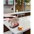 thumbnail image 3 of Red Gnomes Small Toaster Cover 2 Slice, Kitchen Appliance Covers, Valentine Roses Leaves Love Beige Rustic Toaster Oven Cover with Loop, Bread Machine Cover Polyester Dust Cover Protection, 3 of 4
