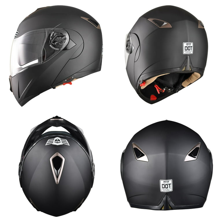 AHR Face Bluetooth Motorcycle Helmet DOT Visor Headset XL - Walmart.com