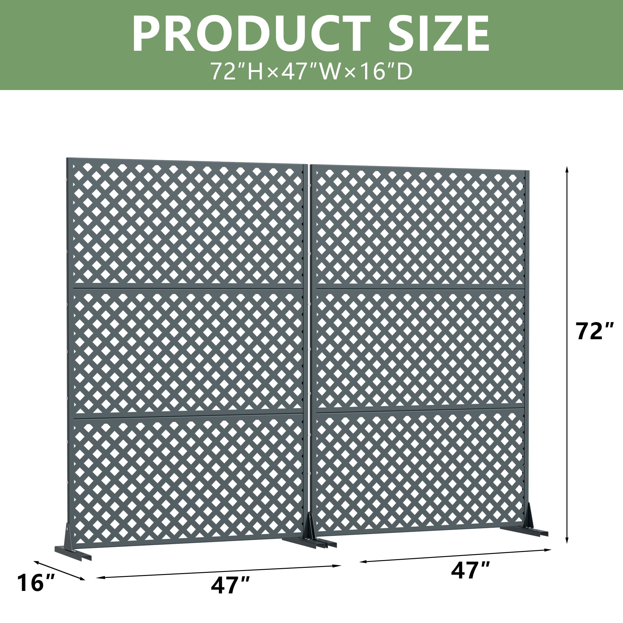 Metal Privacy Screen Fence Panel with Stylish Pattern