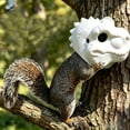 thumbnail image 5 of Lunxisen 1 Pcs Dinosaur Head Feeder Hanging Wildlife Feeding T Shaped Chipmunk Nut Feeder Backyard Garden Outdoor Decorative Funny Squirrel House(17*10*12cm), 5 of 9