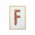 thumbnail image 1 of Christmas Alphabet Wall Art with Frame, Highly Realistic Image of F Letter with Tree Branches Art, Printed Fabric Poster for Bathroom Living Room, 23" x 35", Pearl and Olive Green, by Ambesonne, 1 of 2