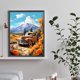 thumbnail image 5 of Pintura de diamante 5D DIY, decoración de paisaje de montaña con taladro redondo completo, 30x40cm, 5 of 9