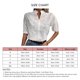 thumbnail image 5 of Top de manga corta con cuello en V para mujer, camisa elegante con bordado floral de encaje de color liso, blusa para ir de compras, blanco L, 5 of 5