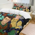 thumbnail image 5 of Duvet Cover Bedding Set Cartoon Print Soft Quilt Cover 3 Pieces, 1 Comforter Cover & 2 Pillowcases for Kids Teens Boys Girls Room Decor 102"x90", 5 of 8
