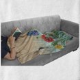 thumbnail image 6 of Spring Soft Flannel Fleece Throw Blanket, Flourishing Nature Illustration with Butterflies and Dragonflies Colorful Pattern, Cozy Plush for Indoor and Outdoor Use, 60" x 80", Multicolor, by Ambesonne, 6 of 6