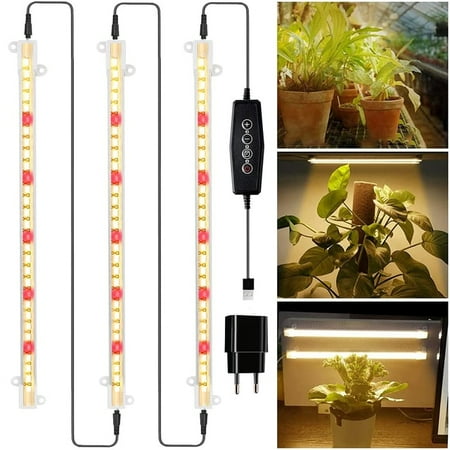 

Plant Grow Light Full Spectrum LED Grow Light Strips 5V Dimmable Plant Growing Lamp with Timer for Indoor Phytolamp