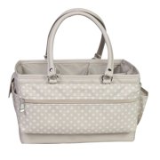 Deluxe Store Tote Craft Organizer, Tan Dot