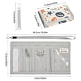 thumbnail image 3 of JIALIOU Nylon Trifold Card Wallet with ID Window Zipper Pocket for Men Women Teen Rugby Leaves Star, 3 of 7