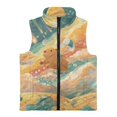 thumbnail image 4 of Xixirimido Dreamy Capybara Colorful Sky Pattern Kids Zip-up Vest for Girls Boys Sleeveless Fleece Vest with Pockets Stand Collar Jacket Kids Fall Winter Outwear for 11-12Y, 4 of 6