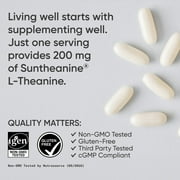 Sports Research® Double Strength L-Theanine 200mg, Organic Coconut Oil, Supplement for Focus, Relaxation & Alertness, Non-GMO, Gluten Free, 120 Count