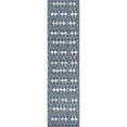 thumbnail image 1 of Unique Loom Outdoor Trellis Southwestern Rug 2' x 8' Runner Navy Blue/Ivory, 1 of 1