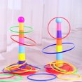 thumbnail image 4 of Juego de anillos de lanzamiento para niños, juguete de apilamiento, diversión en interiores y exteriores, círculo de interacción entre padres e hijos, regalo de educación temprana, 4 of 5