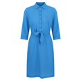thumbnail image 4 of Blczomt Long Sleeve Womens Holiday Dress Casual Dressy Plain Blue Dress Trendy Fashion V Neck Dresses, 4 of 8