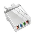 thumbnail image 1 of Phone Charger,4-Port Wall with Intelligent Temperature Control,Control and Multi Protection System for All Phones, Fast Charging,4-Port Quick Charge 3.0 Hub, 1 of 8